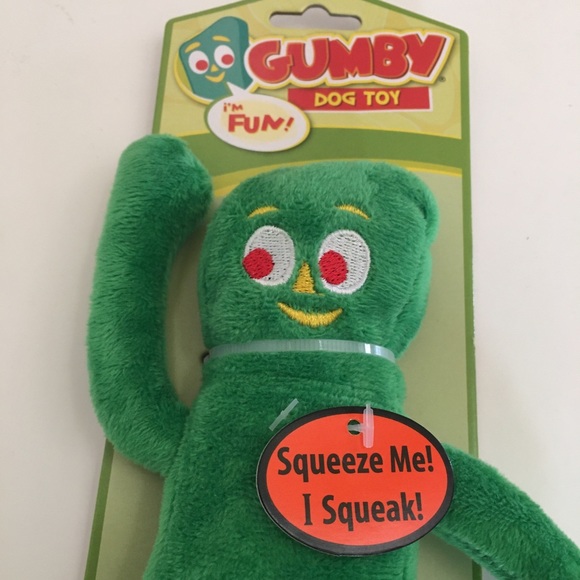 NEW Dog Toy Gumby Plush Green Squeaker Toy Pet Entertainment - Picture 2 of 5